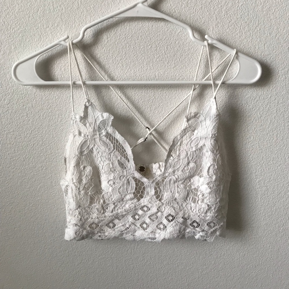 Free People Adella Bralette (White)